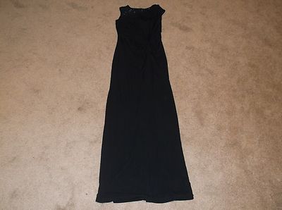 Robe Noire Ellen Tracy - Taille 2P (Petites) - Coupe Fit & Flare - Manches Courtes - Occasion Très Bon état