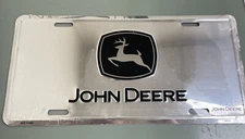 GENUINE JOHN DEERE NEW 6"X12" SILVER  DEERE LICENSE PLATE