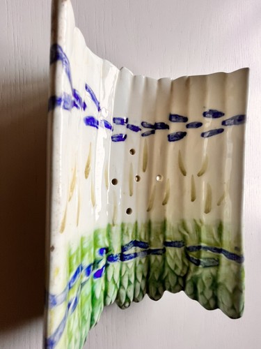 Antique Villeroy Boch Majolica Hand painted Ceramic Majolica Tree Leaf And Bark - Picture 6 of 11