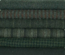 HAND DYED RUG HOOKING WOOL Mill-Dyed ~ "FADE to BLACK-II" (6-pc collection)