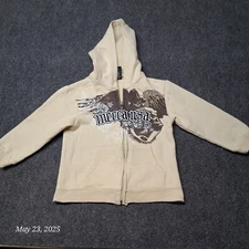 Mecca USA Full Zip Hoodie Toddler 3T Beige Sweatshirt Embroidered