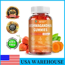 Organic Ashwagandha Gummies Maximum Strength 5000mg With Black Pepper Extract