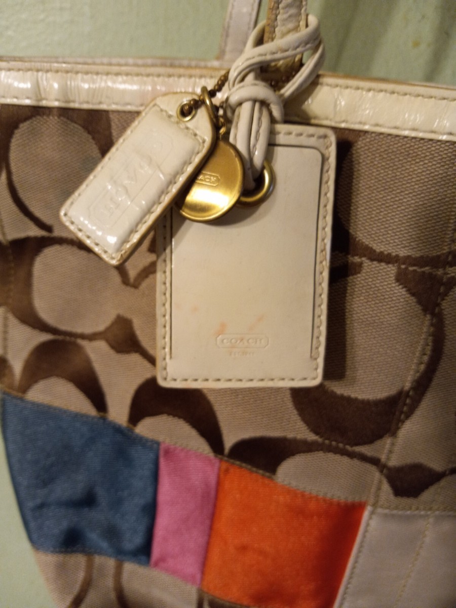 COACH #10859 SIGNATURE MULTI-COLOR CANVAS | eBay