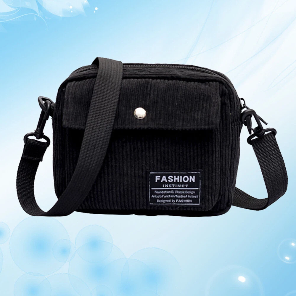 Corduroy Simple Stylish Stripe Shoulder Bag Crossbody Bag Weekend Travel
