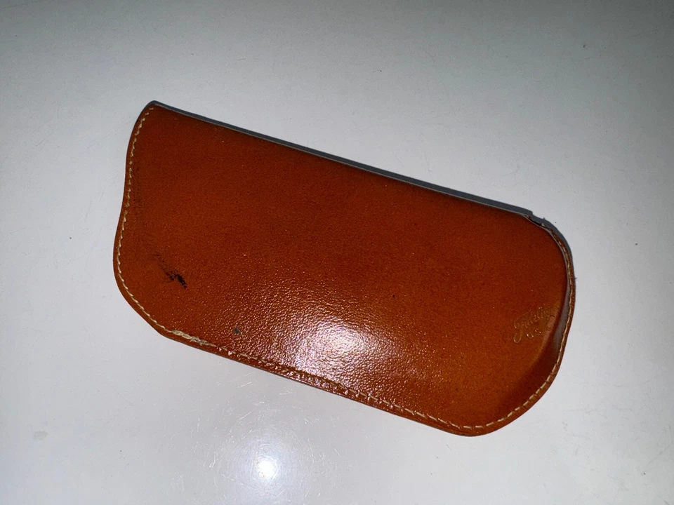 Estuche de gafas marrón vintage para niños con vaquero y caballo blanco fidelidad EE. UU. Foto 2 de 4