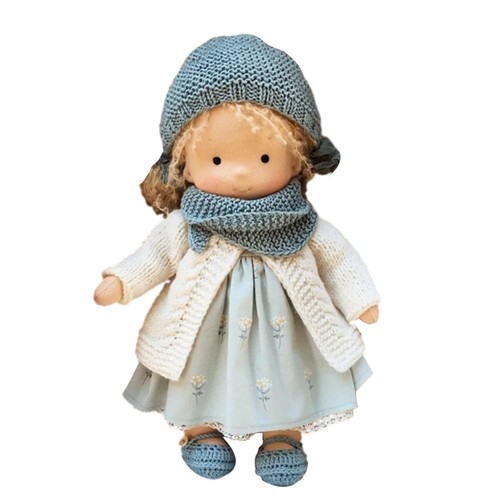 Puppe Waldorf handgemachte Plüschpuppe schöne Baumwolle Plüschpuppe Mädchen - Bild 16 von 16