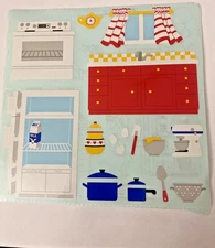Mrs. Grossman's Vintage 1999 Stickers KITCHEN Blue Pots Red Sink 6x6”-1 Sheet