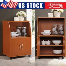 Microwave Kitchen Islands Cart Storage Stand Organizer Rack Cabinet Dining Room