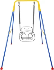 Swing Stand, Metal A-Frame Hammock Chair Stand, Foldable Baby Swing Frame(NO SEA