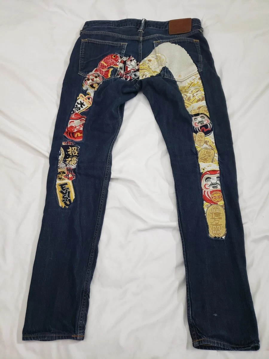 EVISU Denim Jeans Men's Regular 34 in Inseam for sale | eBay
