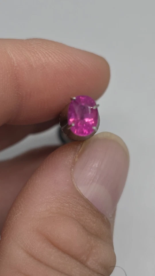 1.77 Ct  Natura Purple Red Ruby Tanzania Heated Oval Shape Loose Gemstone - Image 2 of 4