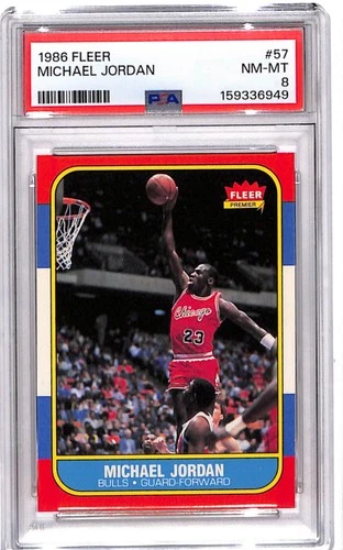 1986-87 Fleer - Michael Jordan #57 (RC) PSA 8