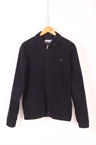 Carhartt WIP Madison Men's Dark Purple Velvet Cotton Jacket Size S