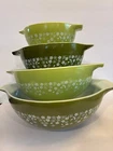 VINTAGE PYREX CINDERELLA MIXING BOWL SET OF 4 BEAUTIFUL GREEN-Spring Blossom