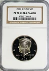 2007-S Clad Proof Kennedy Half Dollar NGC PF 70 Ultra Cameo #GA6-18