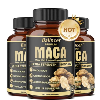 BALINCER Maca Root 6000 Mg - 120 Capsules - Powerful Sexual Health, Performance Booster