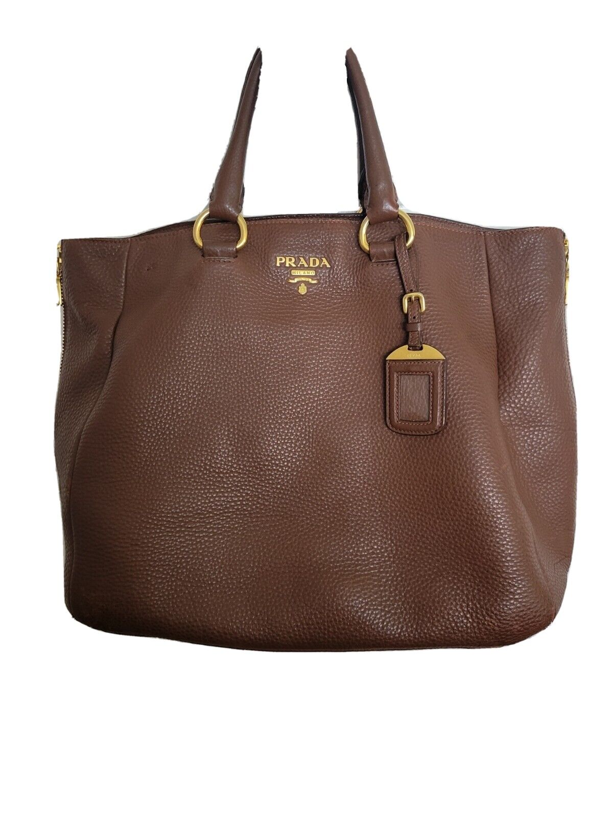 PRADA brown leather handbag