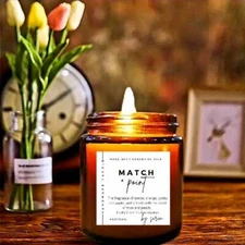 Scented massage candles for body care made from soy wax coconut wax MATCH POINT