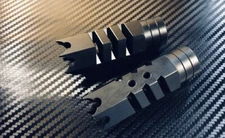 1/2x28 Shark Muzzle Brake - 9mm - 223/556 + Free Jam Nut