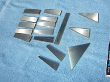 FLAT ANGLE GAGE BLOCKS (15) 1* TO 45* MACHINIST TOOLMAKER INSPECTION GRIND QA