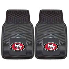 NFL San Francisco 49ers Rubber Front Floor Mats Heavy Duty Rubber