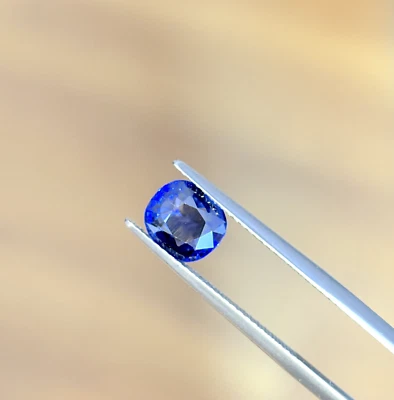 edelsteine24 Echter blauer Saphir Edelstein fac.  Antikschliff Sri Lanka 1.95ct! - Bild 1 von 4