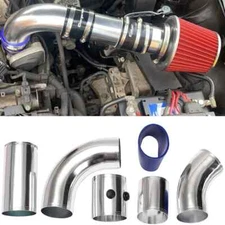 Air Intake Pipe Aluminum Alloy Intake Pipe Kit Turbo Direct Cold Air Filter