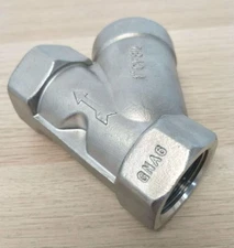 1" Stainless Steel 316 Y-Spring Check Valve Female to Female NPT 800 PSI