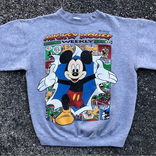 Vtg Disney Mickey Mouse Weekly Comic Strip Graphic Sweatshirt - Size M - Picture 3 of 10