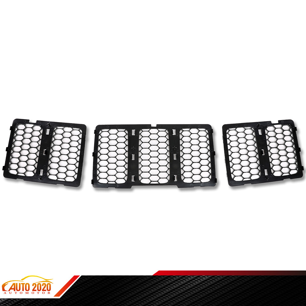 Black Mesh Grille Insert Kit Front Grill Cover Fits 2014-16 Jeep Grand Cherokee