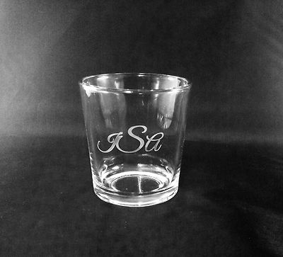 Custom monogrammed whiskey glass