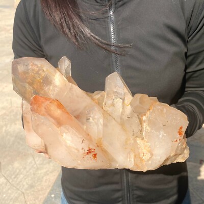 7.16LB Natural white crystal cluster point mineral specimen Chakras Healing