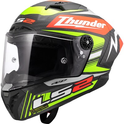 Motorcycle Helmet L LS2 FF805 THUNDER CARBON GP AERO REPLICA