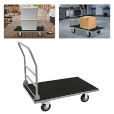 997.9kg/2200lbs Platform Truck Cart Push Cart  Heavy Duty Moving Hand Trolley