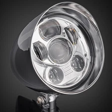 Chrome 5.75" LED Bullet Headlight For Harley Sportster 1200 Dyna Softail Chopper