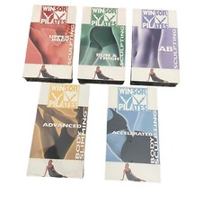 Lot Of 5 Winsor Pilates Workout VHS Tapes Bun  Thighs Abs Advanced Upper Body