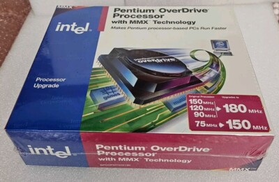 Vintage Intel Pentium OverDrive Processors - With MMX 180 MHz BPODPMT60X180