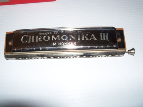 "CHROMONIKA III" CHROMATISCHE MUNDHARMONIKA MODEL 280 "C" HARMONICA WITH BOX - Picture 3 of 13