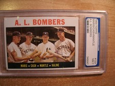 1964 Topps #331 A. L. Bombers - Maris/Cash/Mantle/Kaline - PGS NM 7