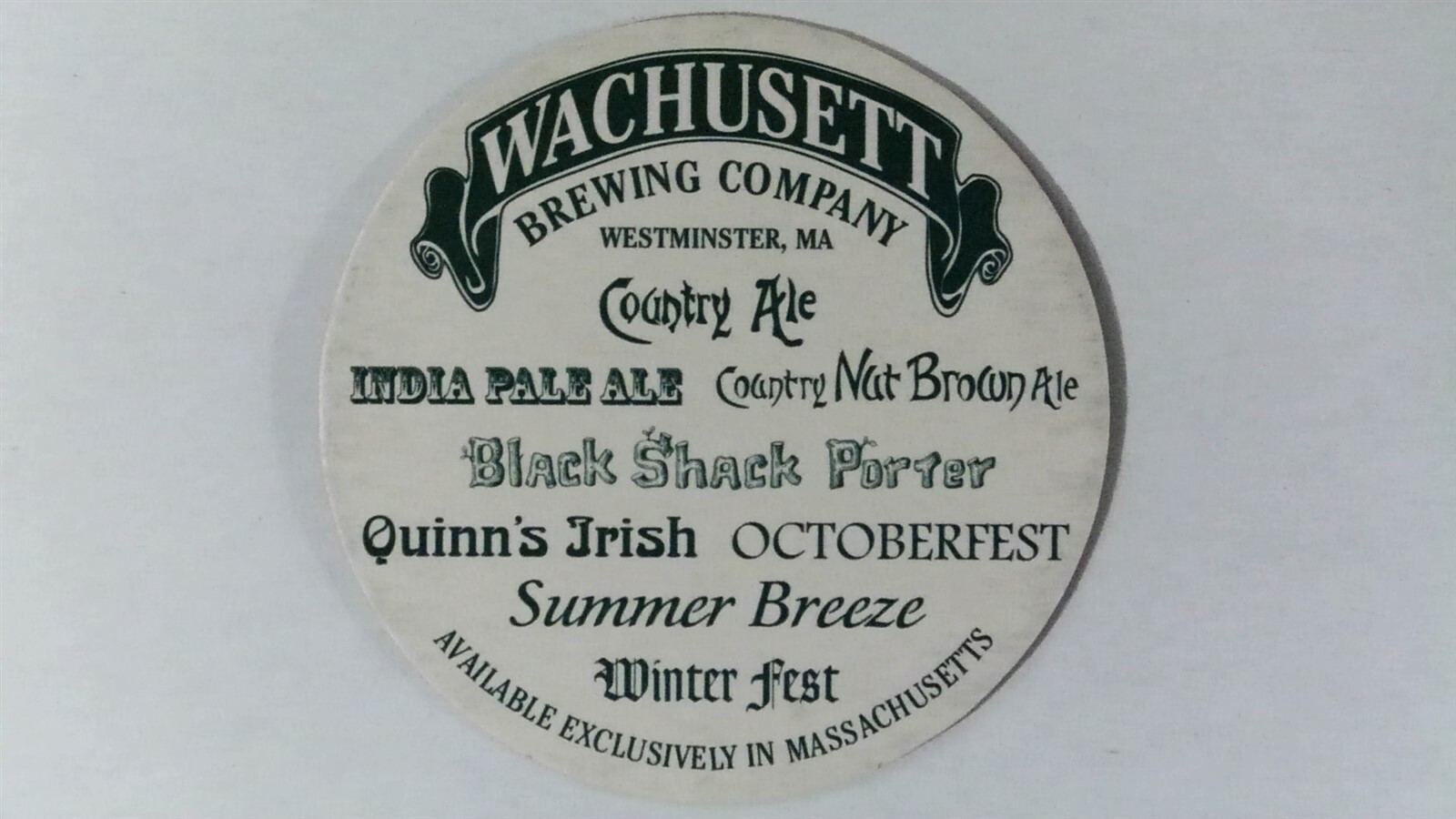 Wachusett Ales, Wachusett Brewing Company Beer Coaster eBay
