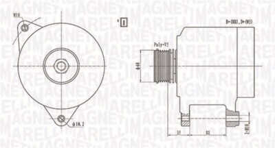 MAGNETI MARELLI 063731139010 Generator für AUDI,VW