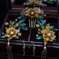 Hanfu Headwear Set Tassel Hairpin Step Shake Hair Comb Girl Hair Decoration Set
