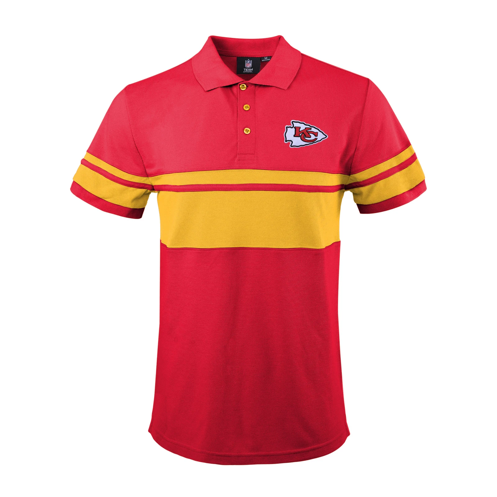 Kansa City Football Team Chiefs Stripe Polo Shirt, Gift for Fan