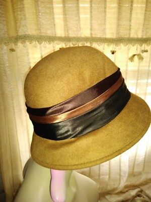 Giovannio New York Wool Fedora Giovannio New York Hat 100% Wool Black Blue 1” Ribbon Fedora  main image 2
