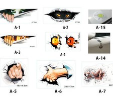 For Jdm Car Bumper Window Vinyl Decal Black Sticker Funny Peeking 3d Big Eyes
