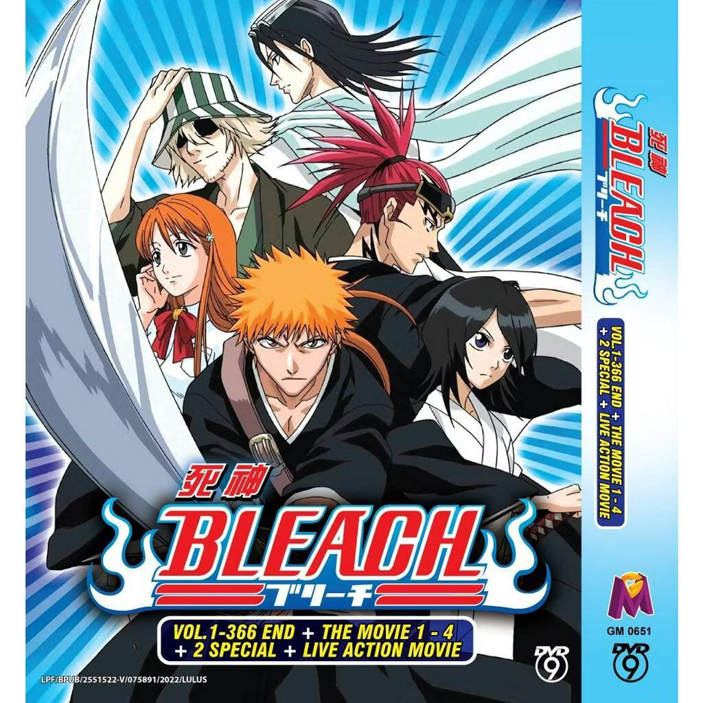 Anime BLEACH - Complete TV Series DVD (vol.1-366 End + 4
