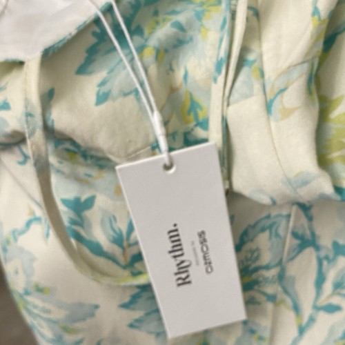 Damen-Overall Rhythm neu mit Etikett 12/L Kairo weites Bein aquamarin weiß Swifty Y2K Blumen Boho - Bild 9 von 13