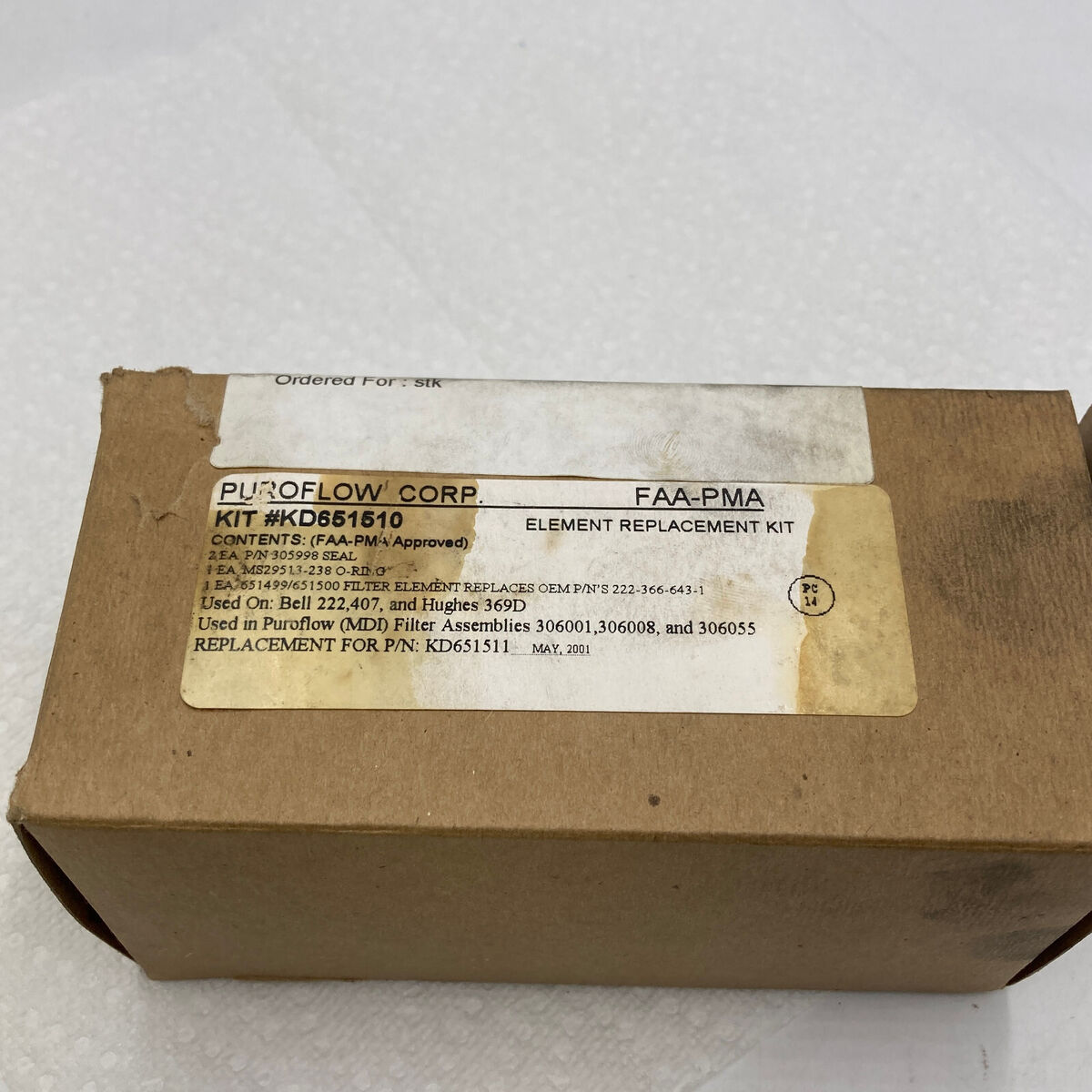 Fuel filter Bell 222 407 Hughes 369D KD651510 KD651510 Fuel filter Bell 222 407 Hughes 369D KD651510 KD651510