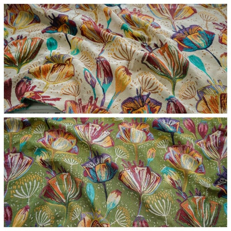 Poppy French Jacquard Tapestry Upholstery Decor Fabric for Sewing by the Yard - Image 3 of 4