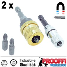 2 x Spezial Trockenbau Bithalter inkl. 4x Bits Magnetring & Tiefeneinstellung TP